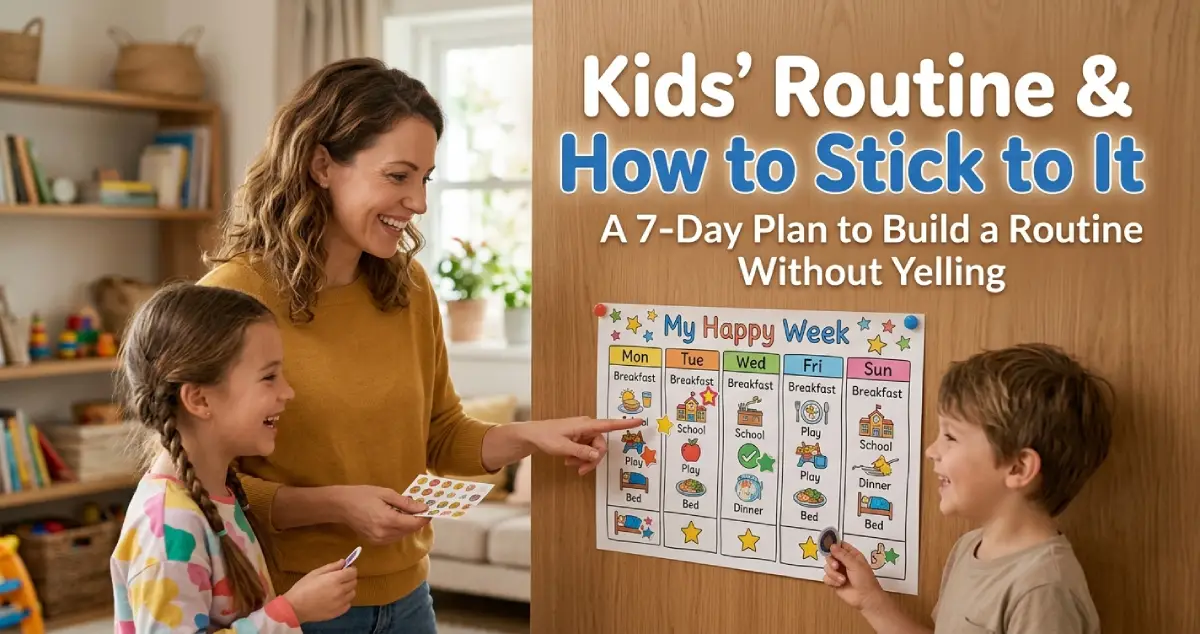 Kids' Routine and How to Stick to It: A 7-Day Plan to Build a Routine Without Yelling